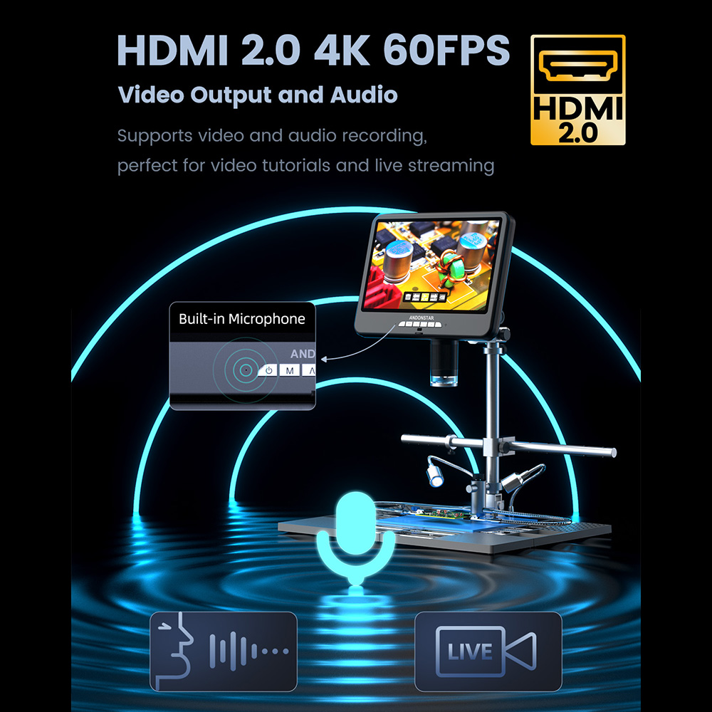 Andonstar 4K 60FPS HDMI Digita - Electronics Repair Plus ulasan dan harga