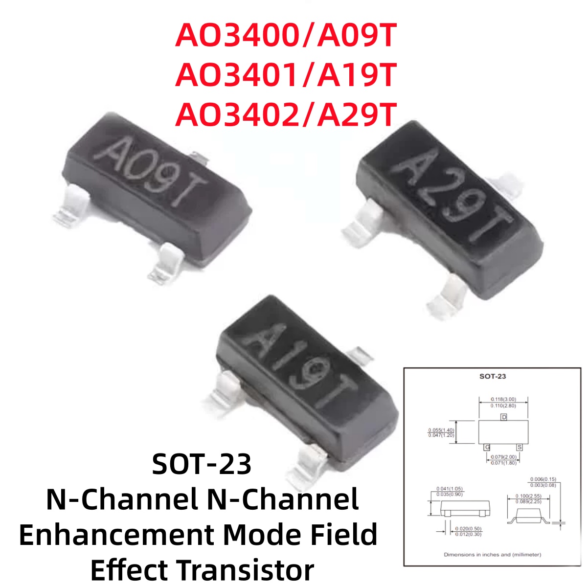 100-500Pcs AO3400/A09T AO3401/ - Electronics Repair Youtube ulasan dan harga