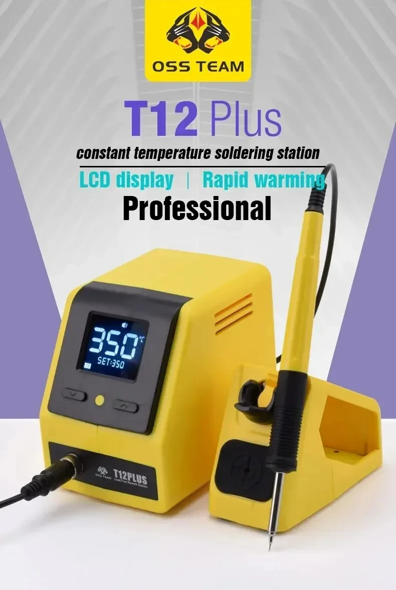 OSS T12 Plus Digital Soldering - Electronics Repair Plus ulasan dan harga