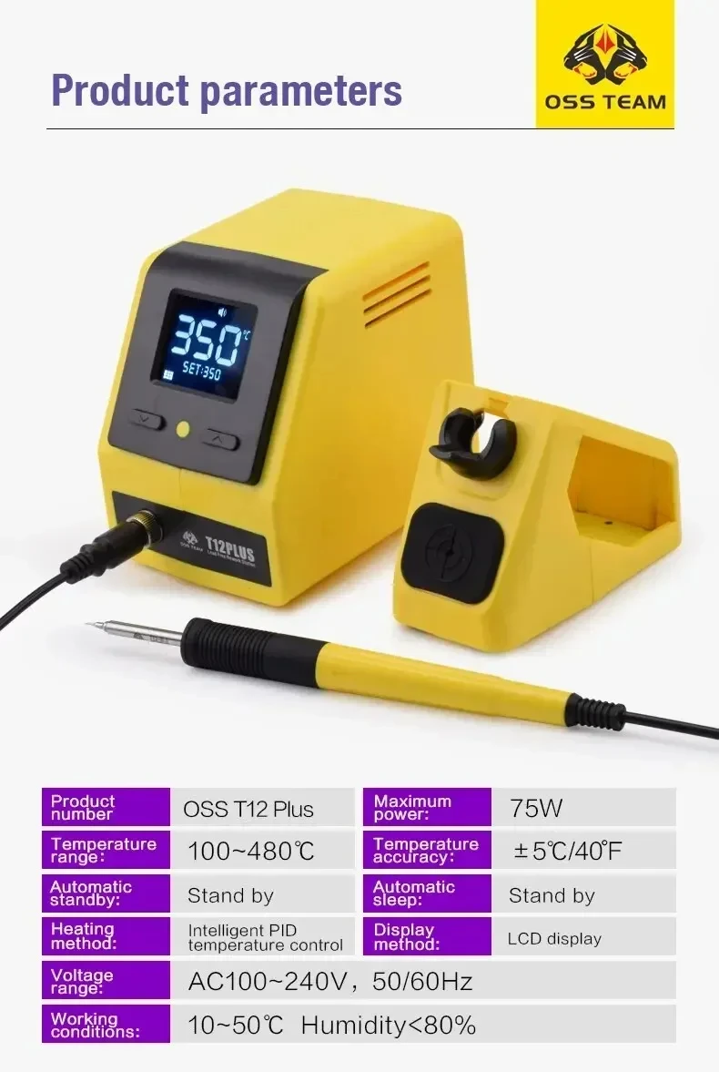 OSS T12 Plus Digital Soldering - Electronics Repair Plus ulasan dan harga